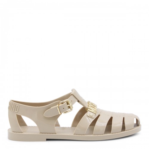 BEIGE RUBBER SANDALS