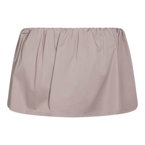 BEIGE AND GREEN COTTON SKIRT