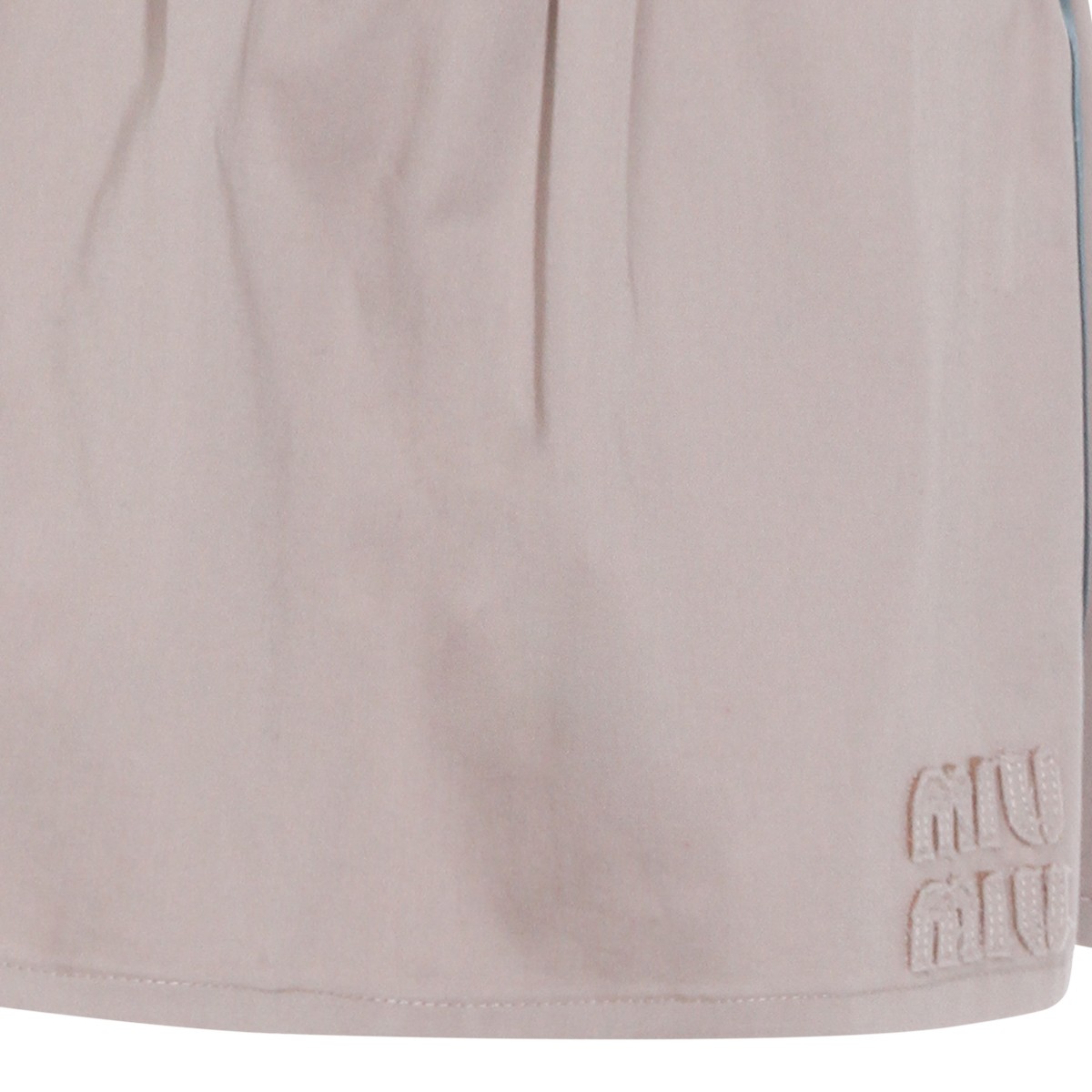 BEIGE AND GREEN COTTON SKIRT