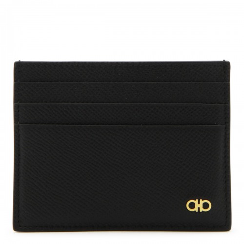 BLACK LEATHER CARD HOLDER