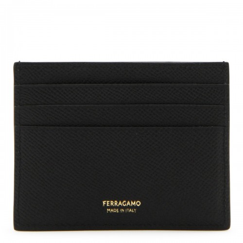 BLACK LEATHER CARD HOLDER