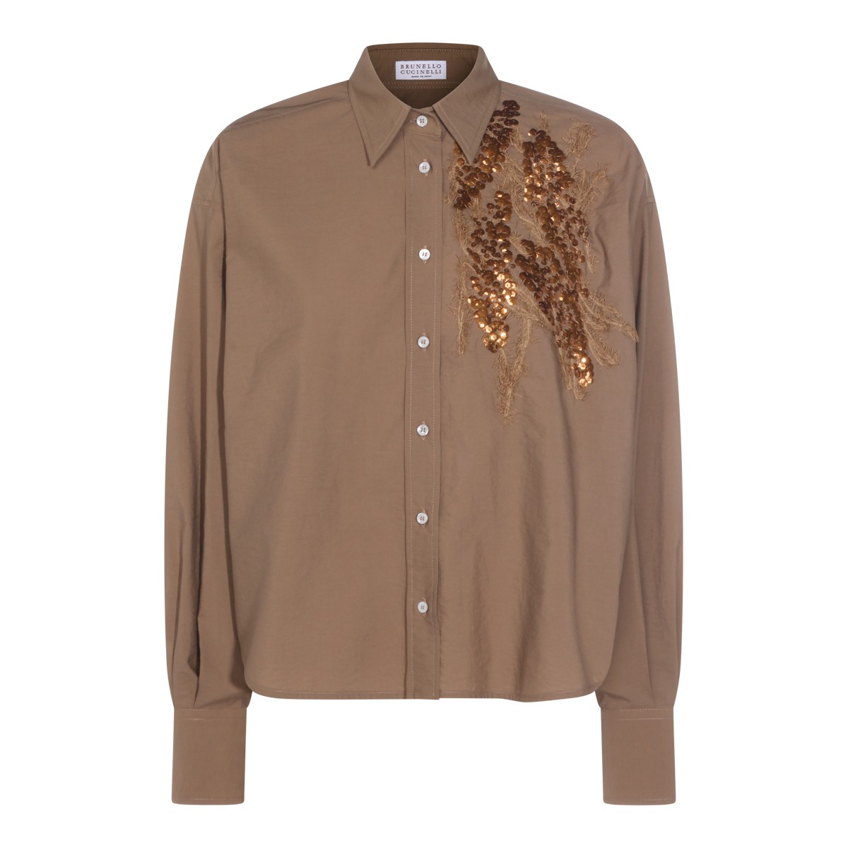 BROWN COTTON SHIRT