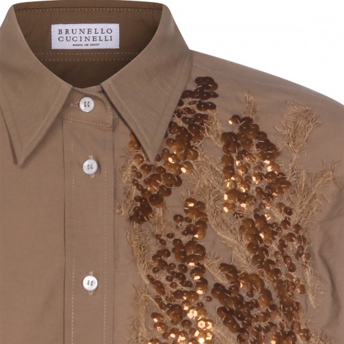 BROWN COTTON SHIRT