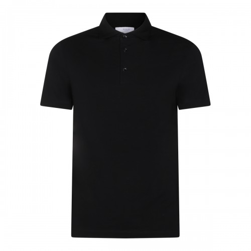 BLACK COTTON POLO SHIRT