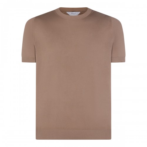 BROWN COTTON T-SHIRT
