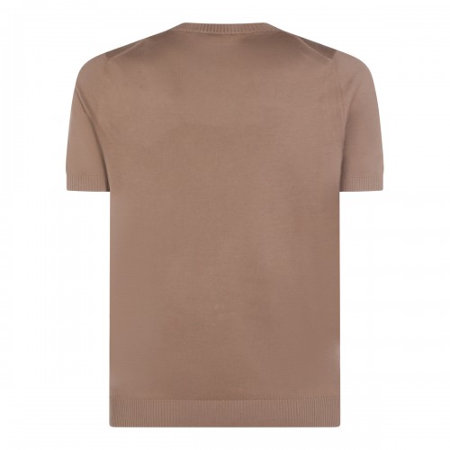 BROWN COTTON T-SHIRT