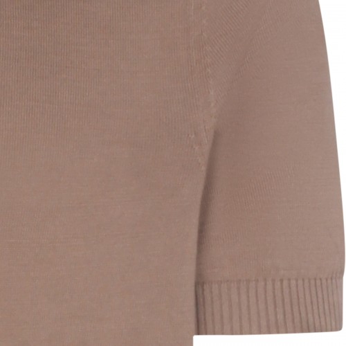 BROWN COTTON T-SHIRT