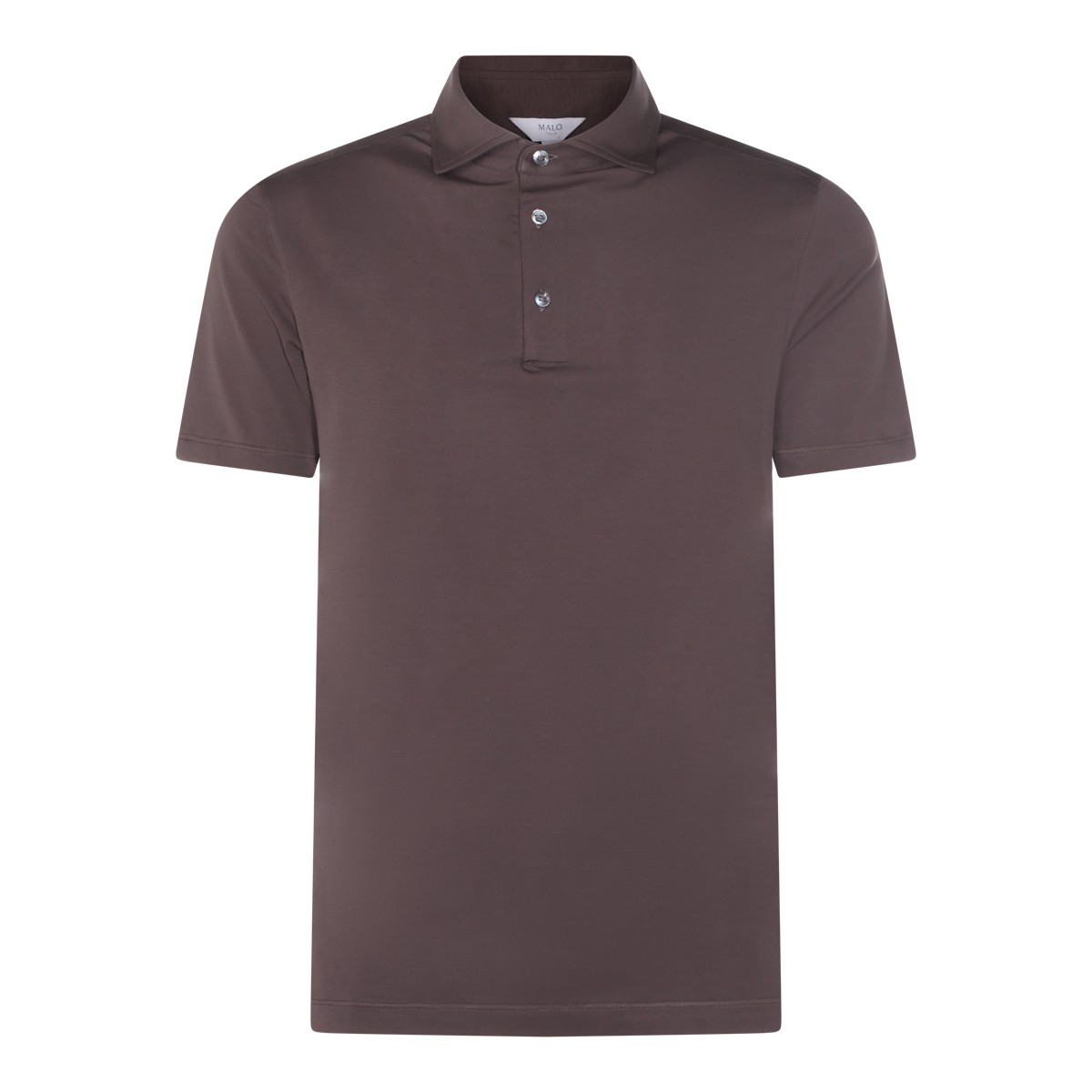 DARK BROWN COTTON POLO SHIRT
