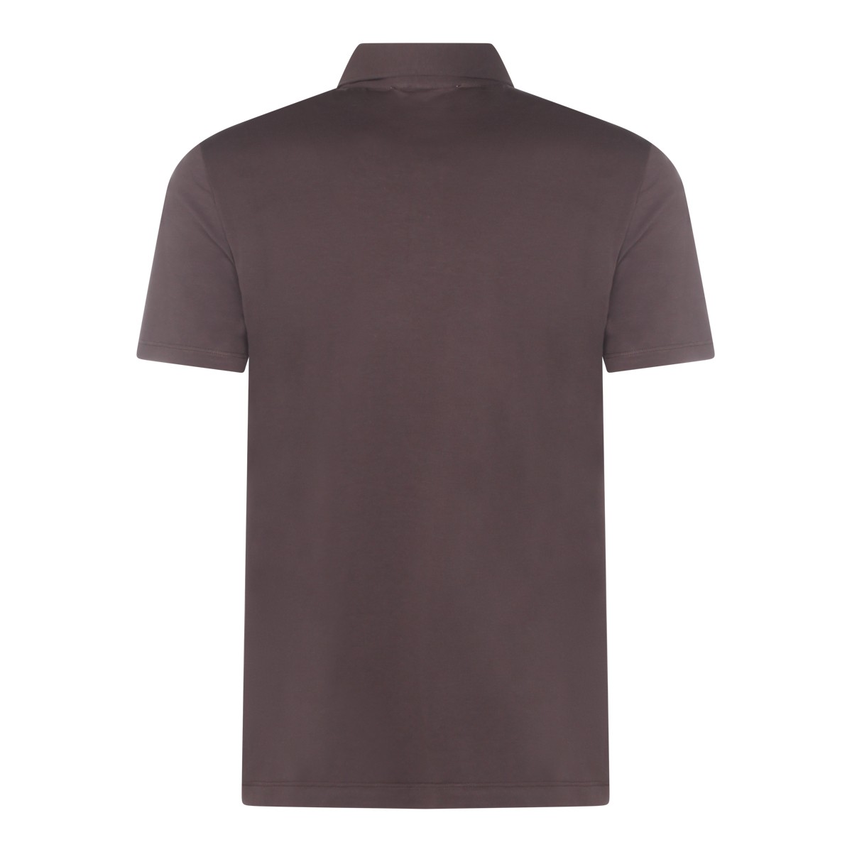 DARK BROWN COTTON POLO SHIRT
