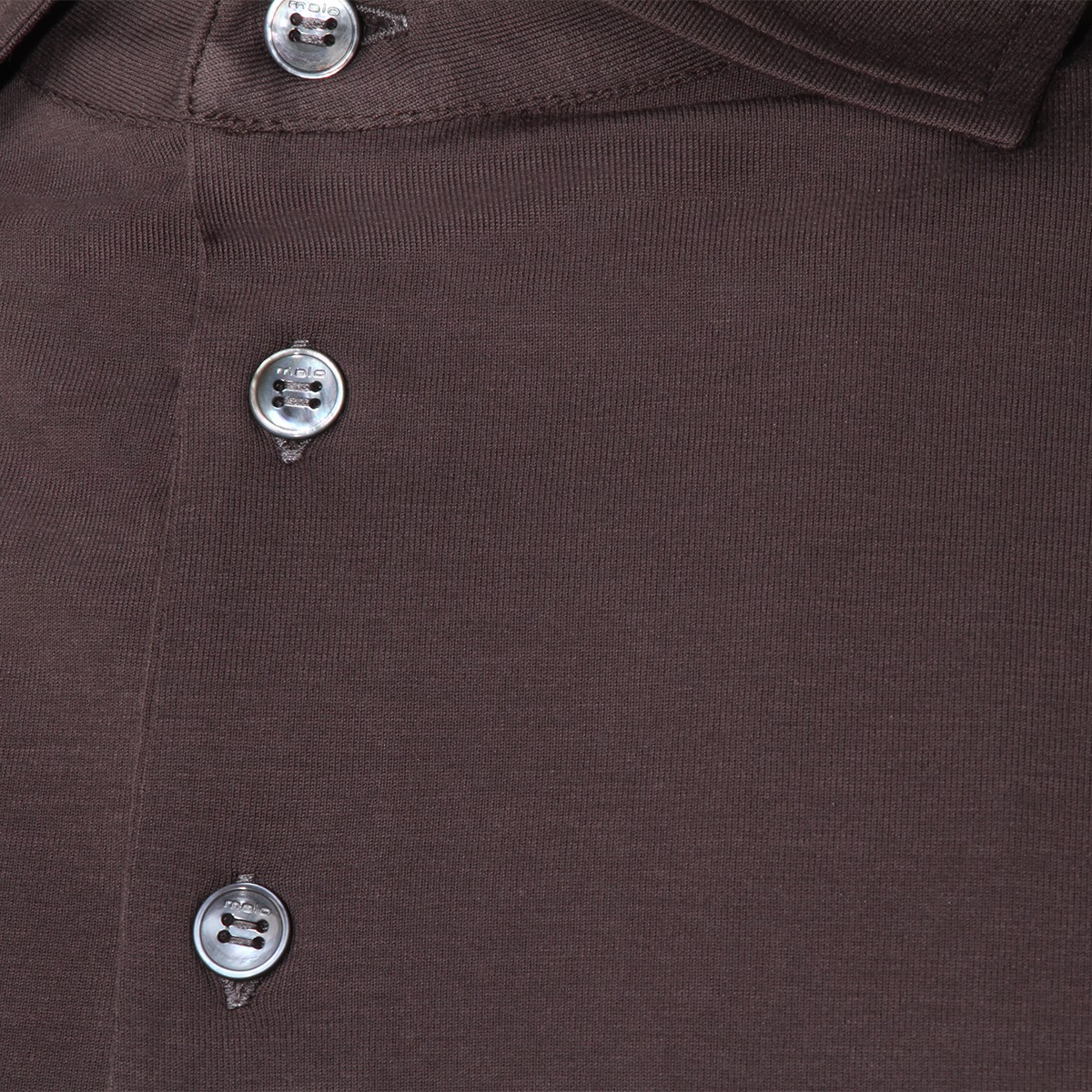 DARK BROWN COTTON POLO SHIRT