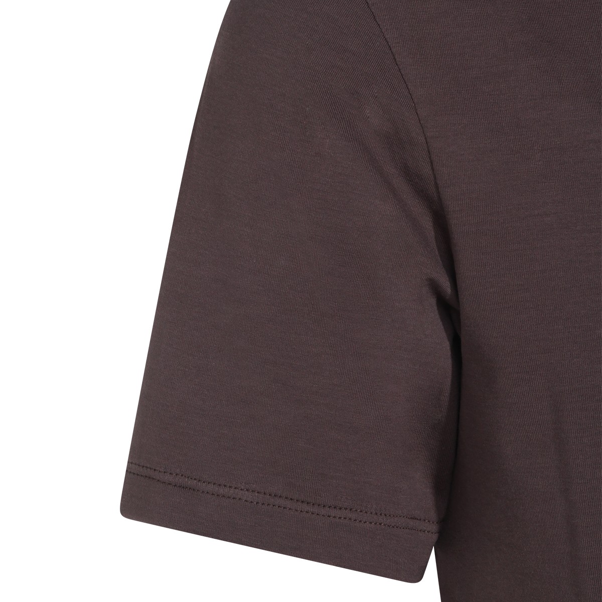 DARK BROWN COTTON POLO SHIRT