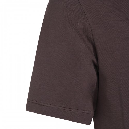 DARK BROWN COTTON POLO SHIRT