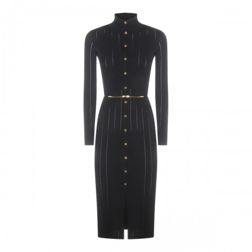 BLACK VISCOSE DRESS