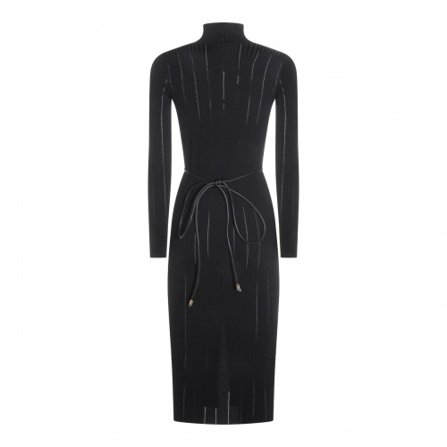 BLACK VISCOSE DRESS
