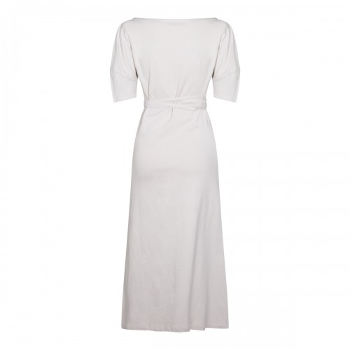 BEIGE COTTON MAXI DRESS