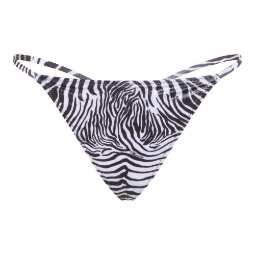 WHITE AND ANIMALIER SLIP