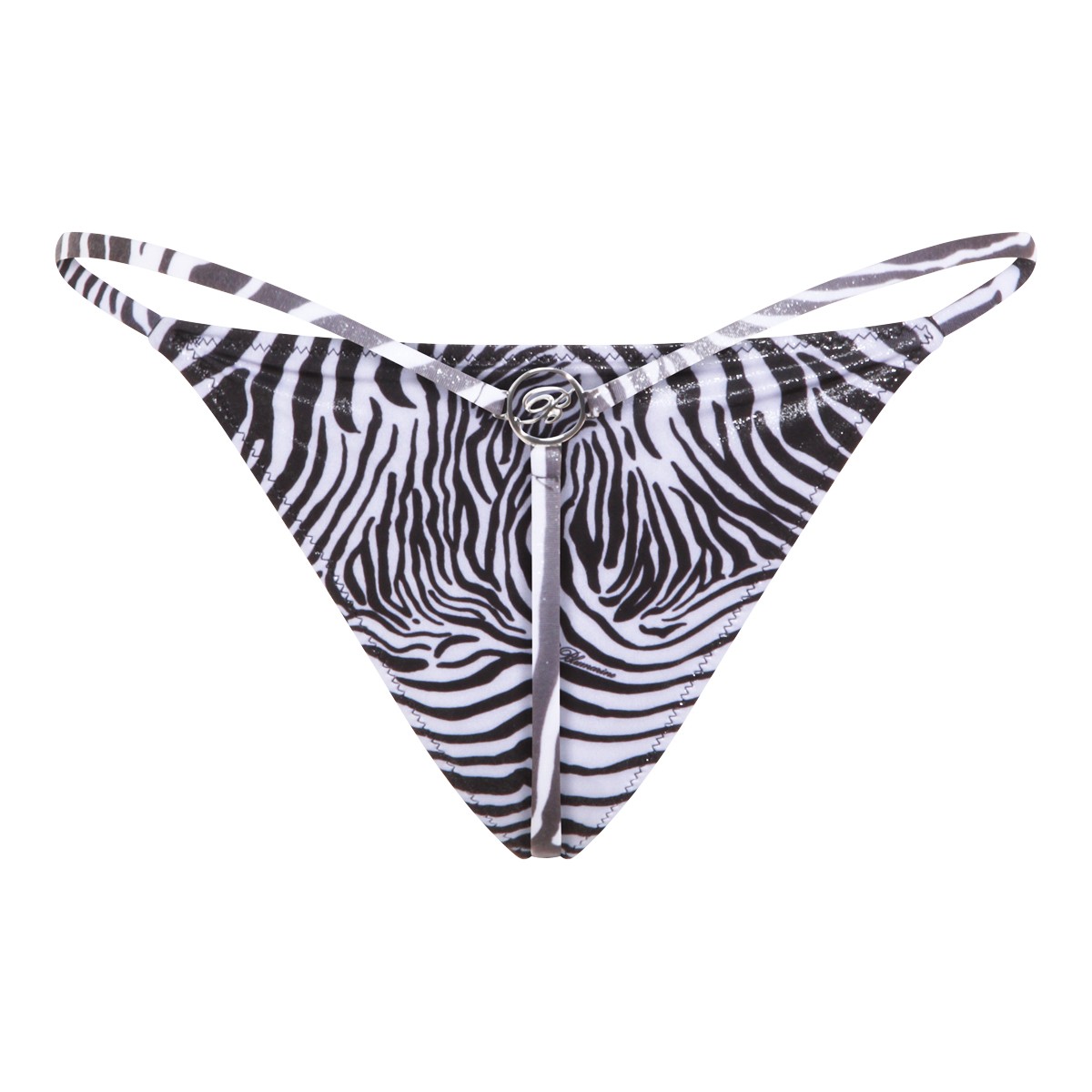 WHITE AND ANIMALIER SLIP
