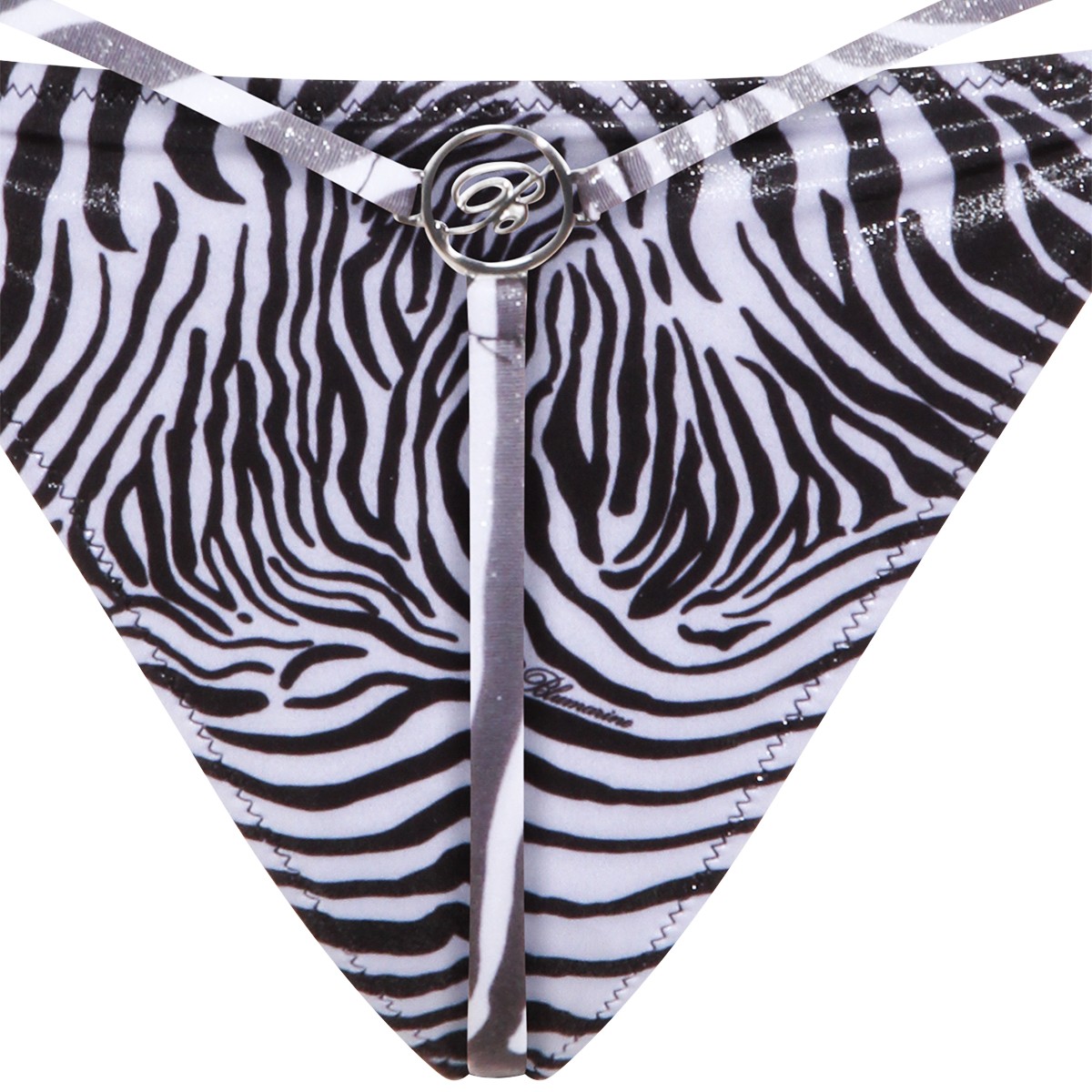 WHITE AND ANIMALIER SLIP