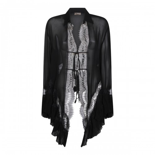 BLACK VISCOSE SHIRT