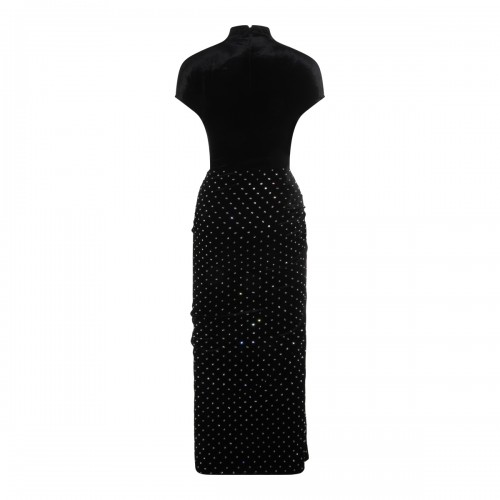 BLACK VISCOSE MAXI DRESS