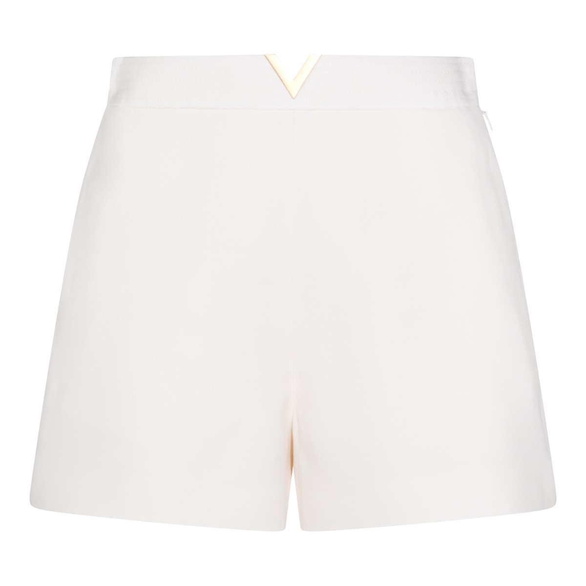 WHITE VISCOSE MINI SHORTS