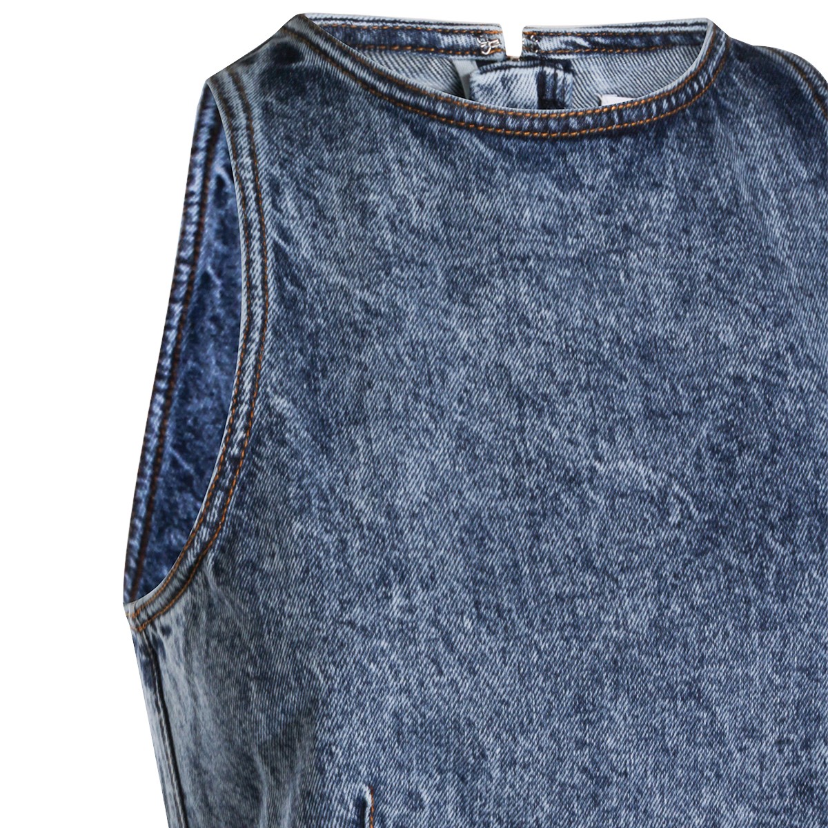 BLUE DENIM COTTON TOP