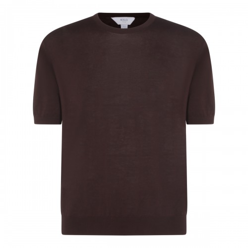 BROWN COTTON T-SHIRT