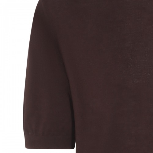 BROWN COTTON T-SHIRT