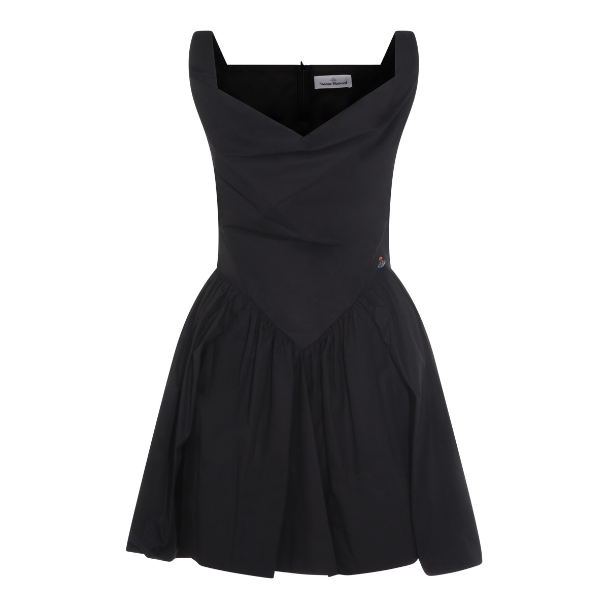 BLACK MINI COTTON DRESS