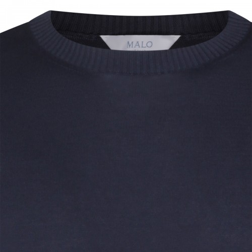 DARK BLUE COTTON KNITWEAR