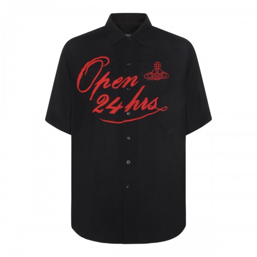 BLACK VISCOSE SHIRT