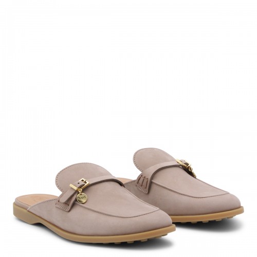 GREY LEATHER LOAFERS