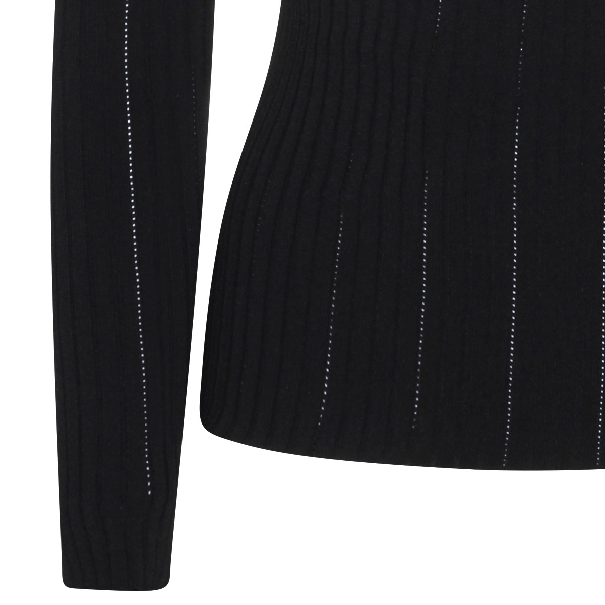 BLACK VISCOSE KNITWEAR