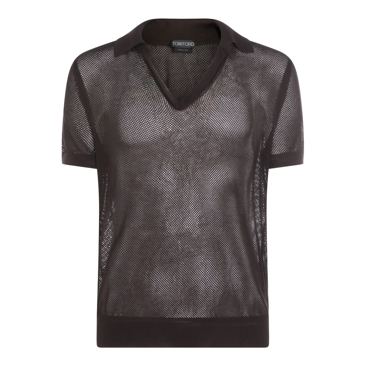 DARK BROWN COTTON POLO SHIRT