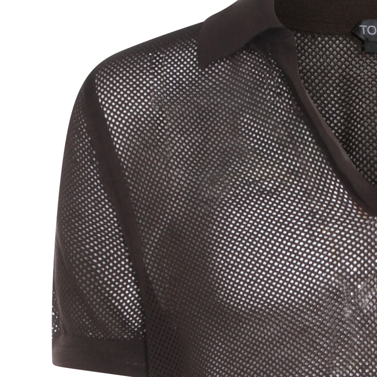 DARK BROWN COTTON POLO SHIRT