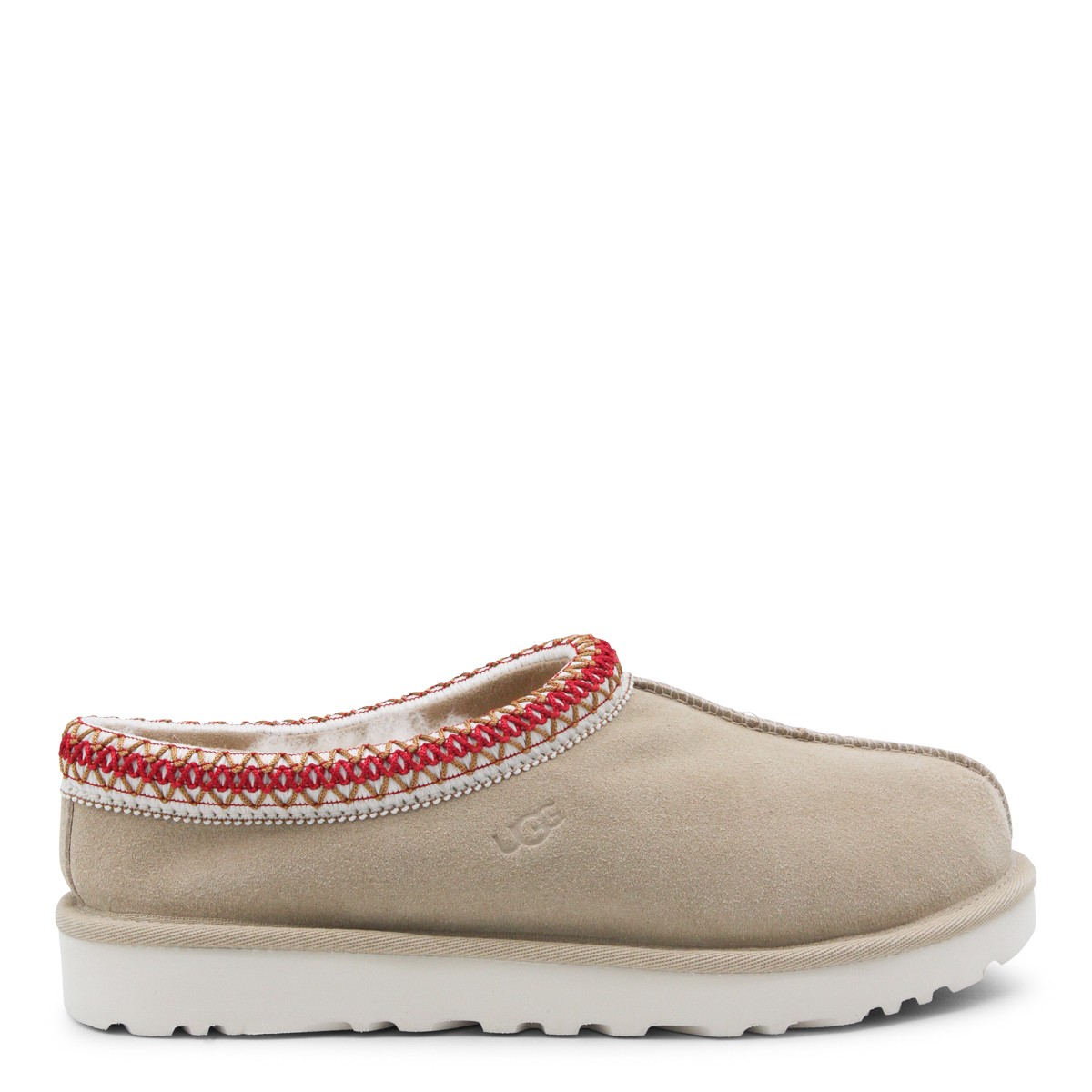 BEIGE LEATHER TASMAN II FLATS