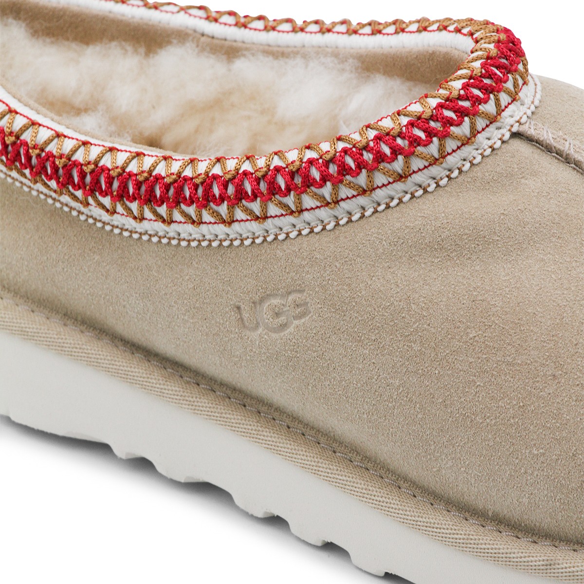 BEIGE LEATHER TASMAN II FLATS