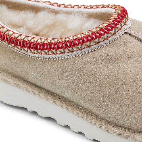 BEIGE LEATHER TASMAN II FLATS