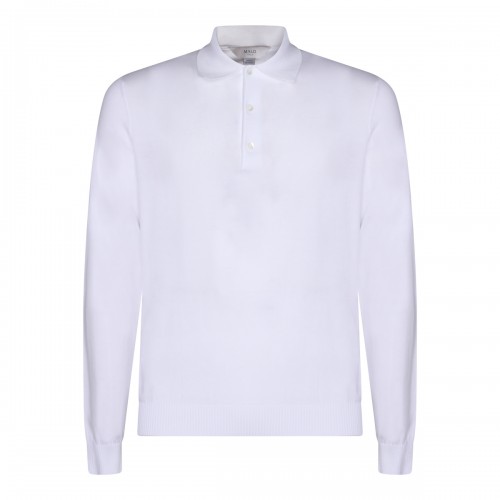 WHITE COTTON POLO SHIRT