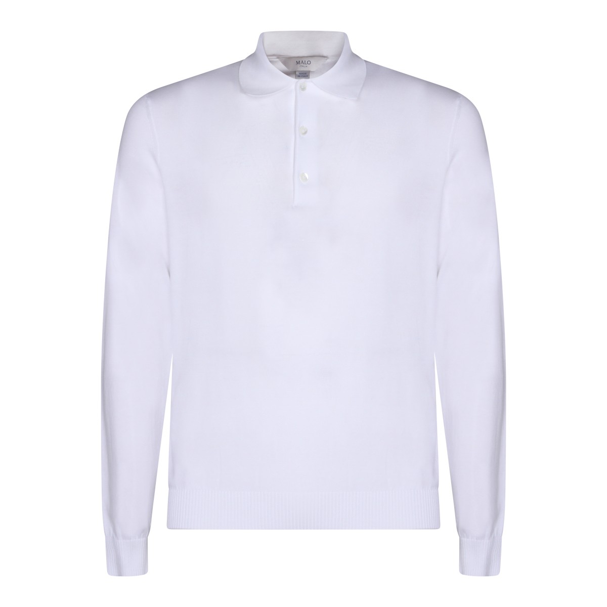 WHITE COTTON POLO SHIRT