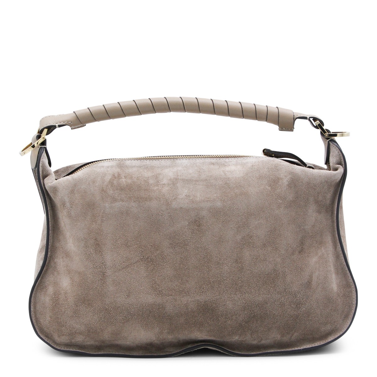 BROWN LEATHER MARCIE TOP HANDLE BAG