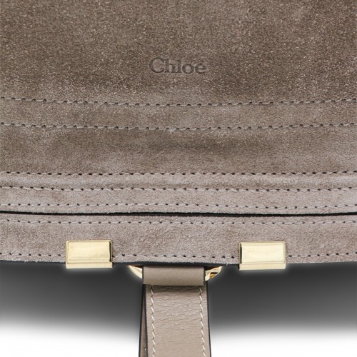 BROWN LEATHER MARCIE TOP HANDLE BAG