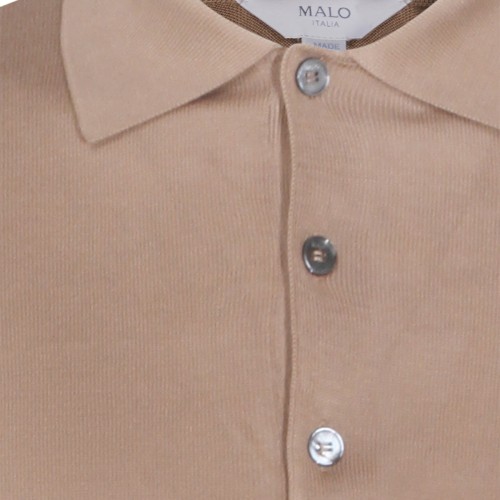 BROWN COTTON POLO SHIRT