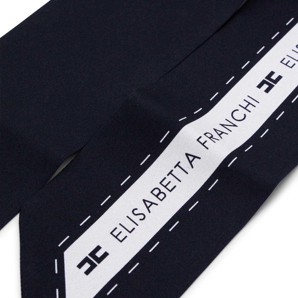 BLACK AND WHITE SILK SCARF