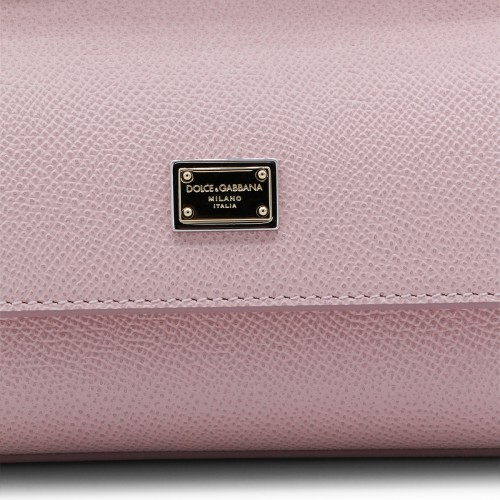PINK LEATHER SICILY LONG SMALL TOP HANDLE BAG