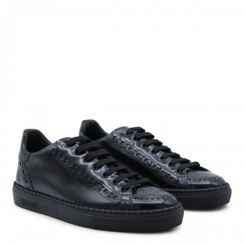 BLACK LEATHER SNEAKERS 2