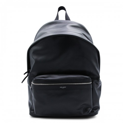 BLACK LEATHER BACKPACK