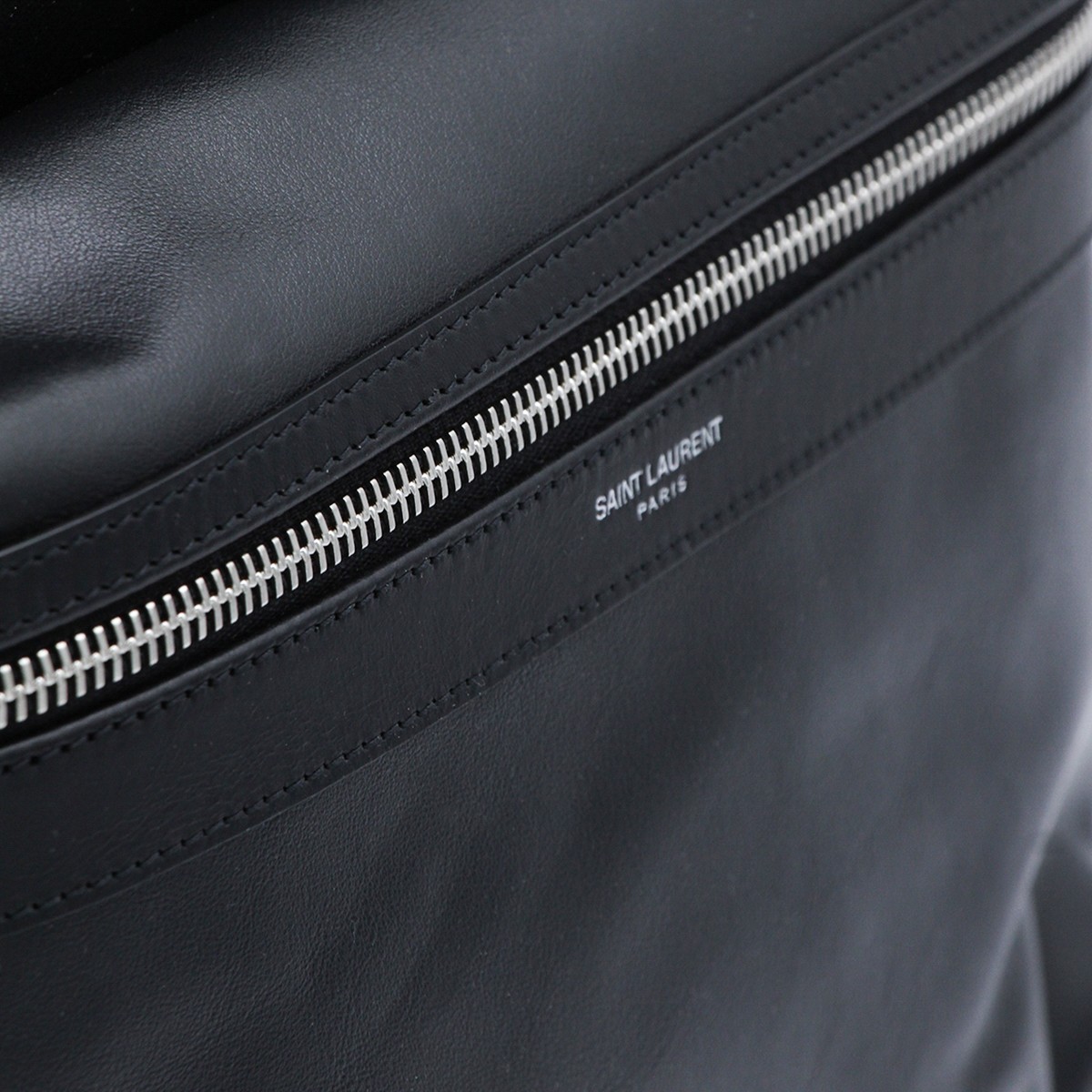 BLACK LEATHER BACKPACK