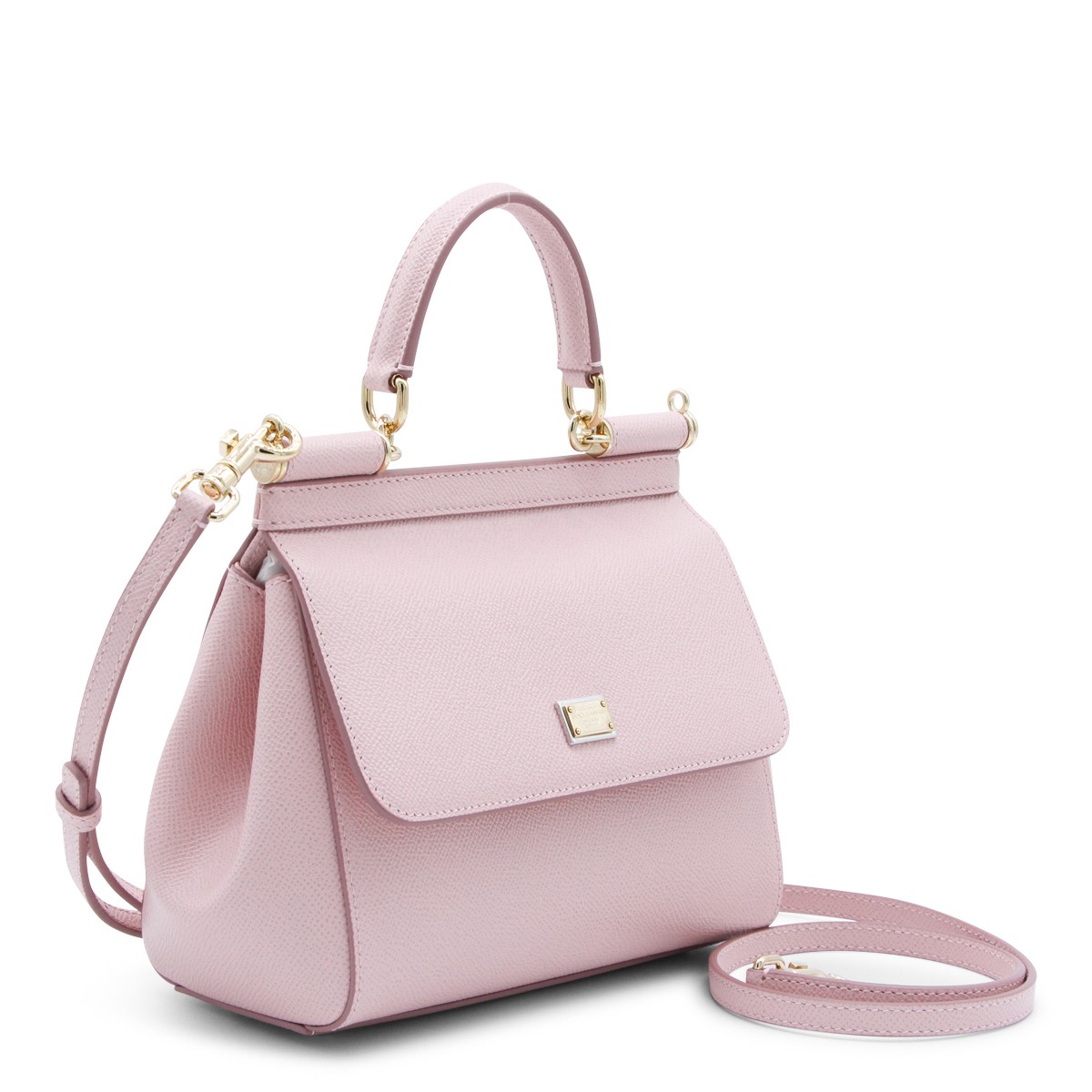 PINK LEATHER SICILY SMALL TOP HANDLE BAG