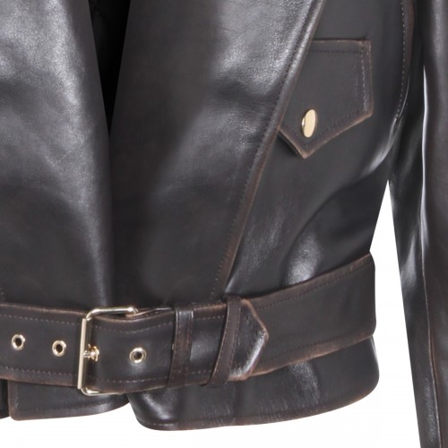 DARK BROWN LEATHER JACKET